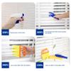 2Pcs Window Venetian 7 Finger Blind Cleaner Duster Tool and 2Pcs dust-Removing BrushesOrange,Yellow, Blue view 2