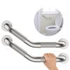 16 Inch Angled Shower Grab Bar, Munzong 2 Pack Anti Slip Satin Brushed Nickel Bathroom Grab Bar, Knurled Bathroom Balance Bar,Safety Hand Rail Support Handicap Elderly Injury Senior Assist Bath Handle view 1