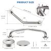 16 Inch Angled Shower Grab Bar, Munzong 2 Pack Anti Slip Satin Brushed Nickel Bathroom Grab Bar, Knurled Bathroom Balance Bar,Safety Hand Rail Support Handicap Elderly Injury Senior Assist Bath Handle view 2