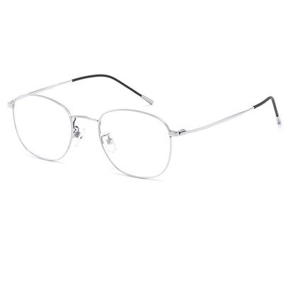 LKP Blue Light Reading Glasses Titanium Alloy Frame Lightweight Anti Blue Light Lens Eyewear For Men And Women Silver +0.75(Silver,+1.50)