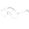 LKP Blue Light Reading Glasses Titanium Alloy Frame Lightweight Anti Blue Light Lens Eyewear For Men And Women Silver +0.75(Silver,+1.50) view 1