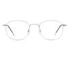 LKP Blue Light Reading Glasses Titanium Alloy Frame Lightweight Anti Blue Light Lens Eyewear For Men And Women Silver +0.75(Silver,+1.50) view 2