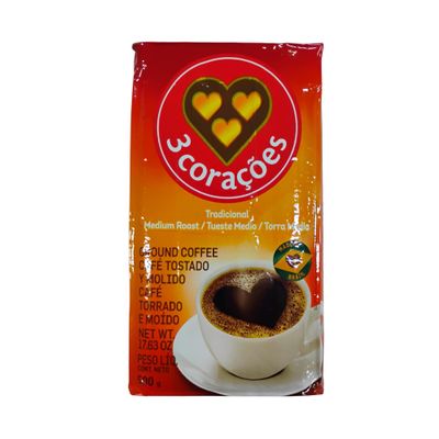 3 CORAES Traditional Ground Coffee - 17.6 ounces - Vacuum Sealed Pack of 1