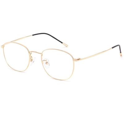 LKP Blue Light Reading Glasses Titanium Alloy Frame Lightweight Anti Blue Light Lens Eyewear For Men And Women Silver +0.75(Gold,+2.50)