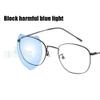 LKP Blue Light Reading Glasses Titanium Alloy Frame Lightweight Anti Blue Light Lens Eyewear For Men And Women Silver +0.75(Gold,+2.50) view 4