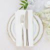White Dinner Napkins Disposable - 100Pack Linen-Feel Paper Napkins with Built-in Flatware Pocket, Prefolded Cloth Like Paper Napkins Bulk For Dinner, Wedding, Party or Everyday Use view 4