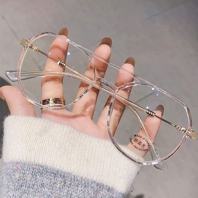LKP Reading Glasses, Large Blue Light Filter Reading Glasses, Fashion Oversized Frame, With Anti-UV Glasses, For Men Women(Transparent,+1.50)