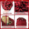 2PCS 35''x55'' Jumbo Christmas Drawstring Gift Bags, Santa Bags Extra Large, Buffalo Plaid Christmas Gift Bags Santa Sack with Drawstring,Heavy Xmas Bags for Xmas Holiday Gift Giving and Party Decor view 4