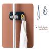 2in1 Bathroom Mop Bracket Wall-Mount Sticker Easy-Install Strong Burden Side Hook Duster Cloth Supporter housewares Nail-Free (Navy Blue) view 4