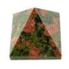 Unakite Pyramid 2 Inch  Scorpio Crystal Heart Chakra Stone view 2