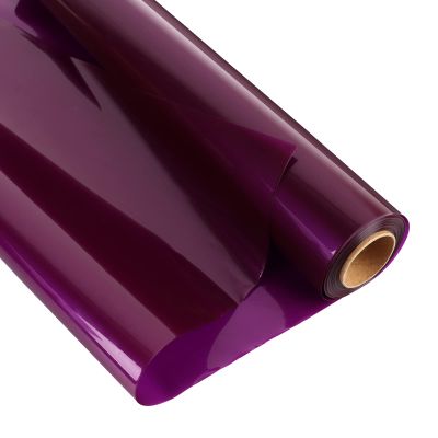 Cellophane Wrap Roll-Purple Gift Wrapping Paper Roll 34 In Wide X 100 Ft Long, 3 Mil Thick Plastic Cello Translucent Wrapping Paper for Baskets, Hampers, Flower Bouquets, Treats, DIY Arts Crafts Dcor