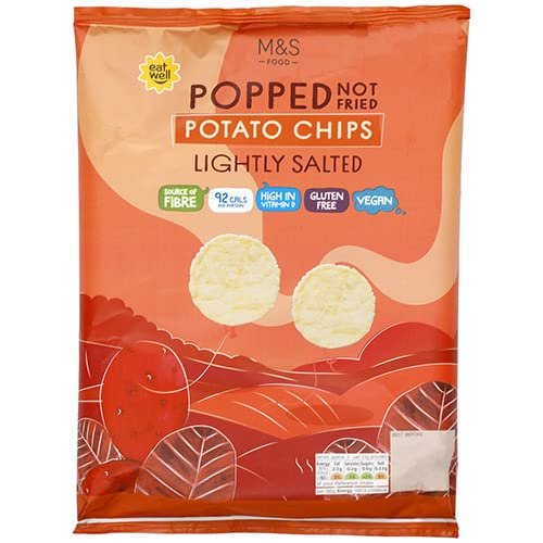 Marks and Spencer Popped Chips Lightly Salted 80g