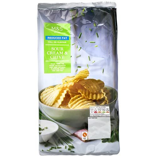 Marks and Spencer Reduced Fat Sour Cream & Chive Crisps 150g