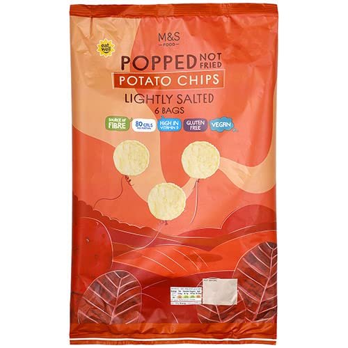 Marks and Spencer Lightly Salted Popped Chips 6pk 120g