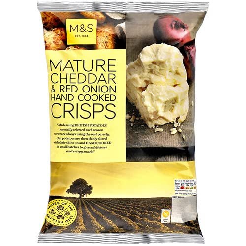 Marks and Spencer Handcooked Mature Cheddar Cheese & Onion Crisps 150g
