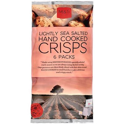 Marks and Spencer Handcooked Lightly Salted 6pk 180g