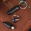 KEENSUN Cigar Punch - Cigar Hole Opener Stainless Steel Punch Blade, Portable Rotary Punch with Key Chain Ring (Black) view 3