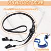 5 Pieces Adjustable Hat Strap Clips Windproof Anti-Loss Cap Strap Clips Hat Chin Cord for Travel, Golfing, Fishing view 3