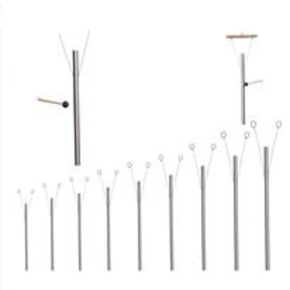 9 Sacred Solfeggio Healing Hand Tuned Pipes with 9 Mallets Individual Wooded Hand Stands LOUDER thank Tuning Forks