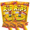 Sweetzo - Rips Rainbow Bite Sized Licorice Pieces, Peelable Fruit Juice Flavored Candy, Resealable Share Size Snack Bags, Pack of 2, 8 Ounces view 1