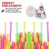 Concession Essentials 100 Count 6oz Snow Cone Cups with 100 8" Neon Spoon Straws, Pack of 200ct (100 cups/100 straws) view 4
