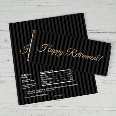 24ct Retirement Party Favors Wrappers for Candy Bars (24 Pack) DIY Gifts for Guests