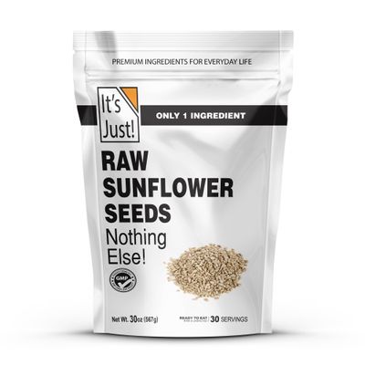 It's Just - Raw Sunflower Seeds, 1.88lbs, Product of Bulgaria, Unsalted, Shelled, Perfect for Baking, 30oz