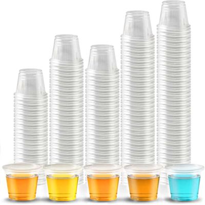 FICUCUSO [500 Count -1 oz] Plastic Shot Glasses Jello Shot Cups, Disposable Bathroom, Espresso, Mouthwash Cups,No Lids