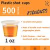 FICUCUSO [500 Count -1 oz] Plastic Shot Glasses Jello Shot Cups, Disposable Bathroom, Espresso, Mouthwash Cups,No Lids view 2
