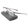 LKP Presbyopia Glasses, Adjustable Reading Glasses Metal Frame Readers For Unisex Reading Eyeglasses Diopter +2.50(Black,+1.00) view 1