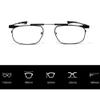 LKP Presbyopia Glasses, Adjustable Reading Glasses Metal Frame Readers For Unisex Reading Eyeglasses Diopter +2.50(Black,+1.00) view 4