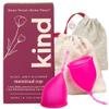 Kind Cup | Comfortable | Soft | Curved Period Cup | Easy to Reach | Easy to Use | 100% Medical Grade Silicone Cups | Patented Menstrual Cups | Reusable Cups (Violet - Regular & Small (Duo)) view 1