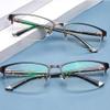 LKP Photochromic Anti Blue Light Reading Glasses Progressive Multifocal Outdoor Glasses Sunglasses Half Metal Frame 1pack(Silver,+2.00) view 4