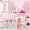 100 Pack Pink Elephant Baby Shower Cellophane Treat Bags Cute Pink Elephant Candy Goodie Bags Baby Shower Favor Supplies with 150 Pieces Gold Twist Ties for Gender Reveal Birthday Party Supplies view 3