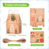 50 Christmas Gift Bags Cookie Boxes, Christmas gift Goody Boxes, Creative sticker House shaped food Storage Wedding gifts or Baby Shower Party Favors view 2