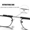 LKP Presbyopia Glasses, Adjustable Reading Glasses Metal Frame Readers For Unisex Reading Eyeglasses Diopter +2.50(Silver,+1.50) view 3