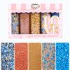 Confect Tropical Paradise Sprinkles | Celebration Sprinkles | Mix Bronze Dragees | Midnight Blue Jimmies | Edible Blue Sparkling Sugar | Sprinkles for Cake Decorations | Vegan, Gluten-Free, Nut-Free, Soy-Free, Dairy-Free, Palm Oil-Free - 5 Oz view 1