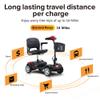 Folding Mobility Scooter for Seniors 4 Wheel Scooter for Adults Electric Medical Scooter Compact for Travel - Electric Powered Wheelchair Device - Compact Heavy Duty Mobile (Red) view 3