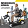 Folding Mobility Scooter for Seniors 4 Wheel Scooter for Adults Electric Medical Scooter Compact for Travel - Electric Powered Wheelchair Device - Compact Heavy Duty Mobile (Yellow) view 2