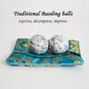 ILEWEI Chinese Traditional Baoding Balls Black White Natural Marble Health Exercise Medicine Massage Balls for Hand Therapy Stress Relief Relax Fingers Gift (1.4 inches, Black White with Bag) view 3