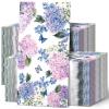 Hotop 200 Pack Hydrangea Paper Napkins Purple Floral Butterfly Disposable Hand Towels 2 Ply Decorative Guest Dinner Napkins Bulk for Home Bathroom Wedding Birthday Spring Tea Party Supplies view 1