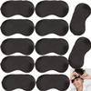 12 Pack Blindfold Eye Mask Cover Sleep Mask for Team Games Travel Sleep Party Supply with Adjustable Strap for Women Men Kids, Black view 1