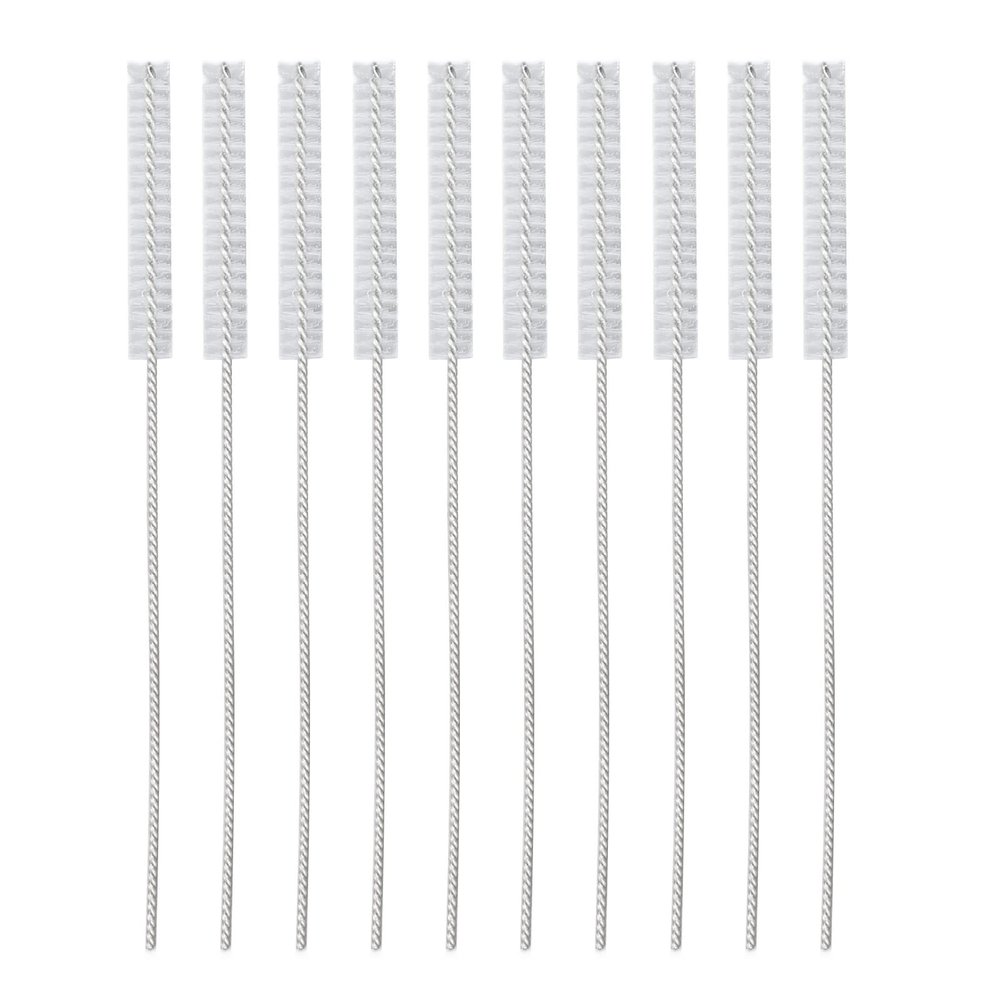 10 Pcs Hearing Aid Vent Tube Cleaning Brush, Professional Nylon Hair Hearing Aid Tube Cleaning Tool Accessory for Clean Small Holes or Pipes