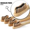 paeyaer 20 Count Bamboo Toothbrushes (Soft+Medium), Natural Wood Toothbrush Bulk, Eco-Friendly, BPA Free, Biodegradable & Compostable Charcoal Wooden - Reusable Travel Toothbrushes view 4