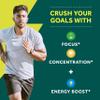 NEURIVA Brain + Energy Gummies, Nootropic Brain Supplements for Focus and Concentration with Neurofactor, Vitamin B12 & Caffeine for an Energy Boost*, 75ct Natural BlackBerry view 2