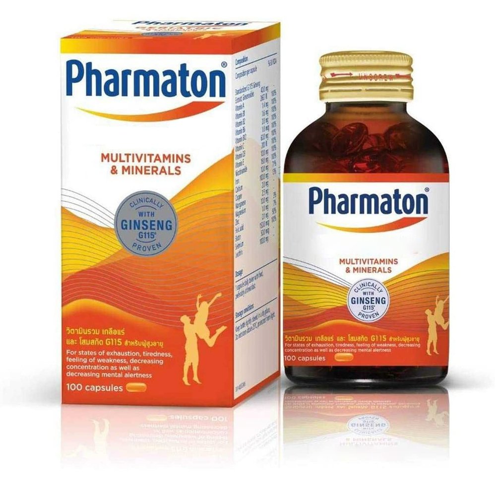 4 Set Pharmaton Ginseng Extract G115 (100 Capsules) Swiss Quality New Package Same Formula Clinical Proven.