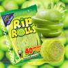 Sweetzo - Rip Rolls Sour Green Apple Belt Sugar Coated Licorice Candies, Extra Long Fruit Flavored Fat Free and Peanut Free Candy for Party and Goodie Bag Fillers, Pack of 3, 40 Inches Each view 3