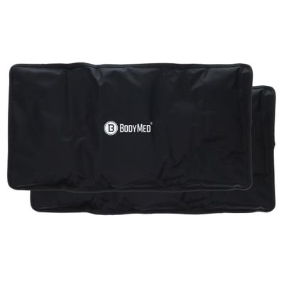 BodyMed Reusable Gel Ice Pack Cold Compress (2-Pack) for Back, Shoulder, Neck, & Knee - Professional Grade Cold Therapy for Injuries, Aches, Swelling, Bruises, Sprains - 21 in. x 11 in. (Oversize)
