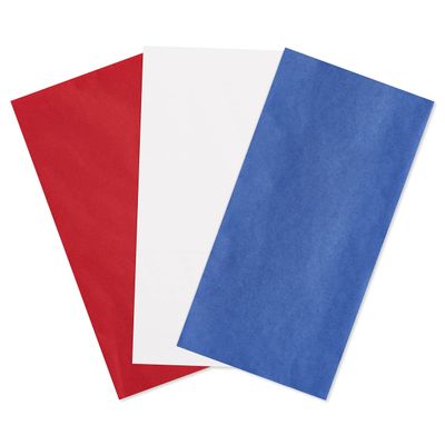 American Greetings 125 Sheets 20 in. x 20 in. Bulk Red, White, and Blue Tissue Paper for All Occasions