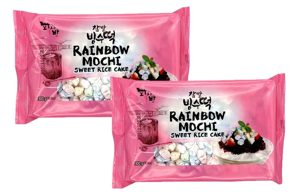 Rainbow Sweet Rice Cakes Mochi 300g (Pack of 2)